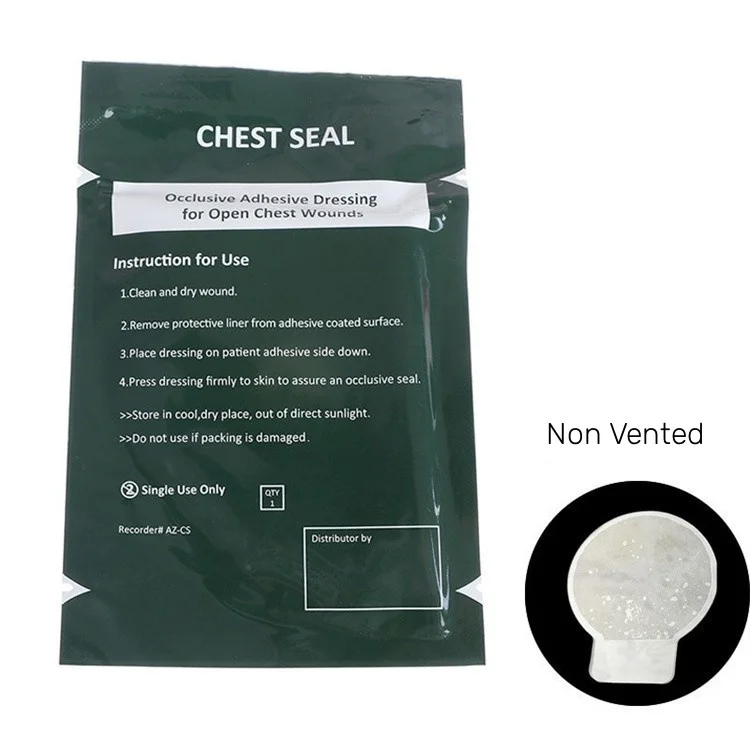 Wedacraftz Emergency Medical first aid supplies Vented and Non vented Transparent Chest Seal Pneumothorax Patch Ifak Chest Seal