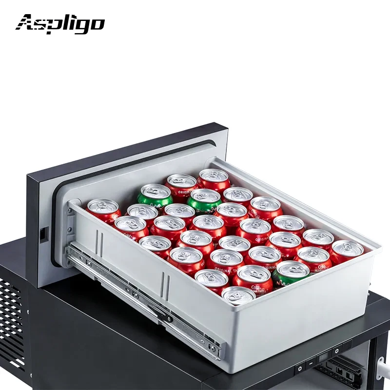 Mini 30L Drawer Portable DC 12V 24V Car Fridge Convenient Compressor Refrigerator Freezer Small Black Car Fridge