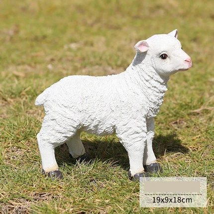  Реалистичная скульптура животного статуя овцы для украшения сада