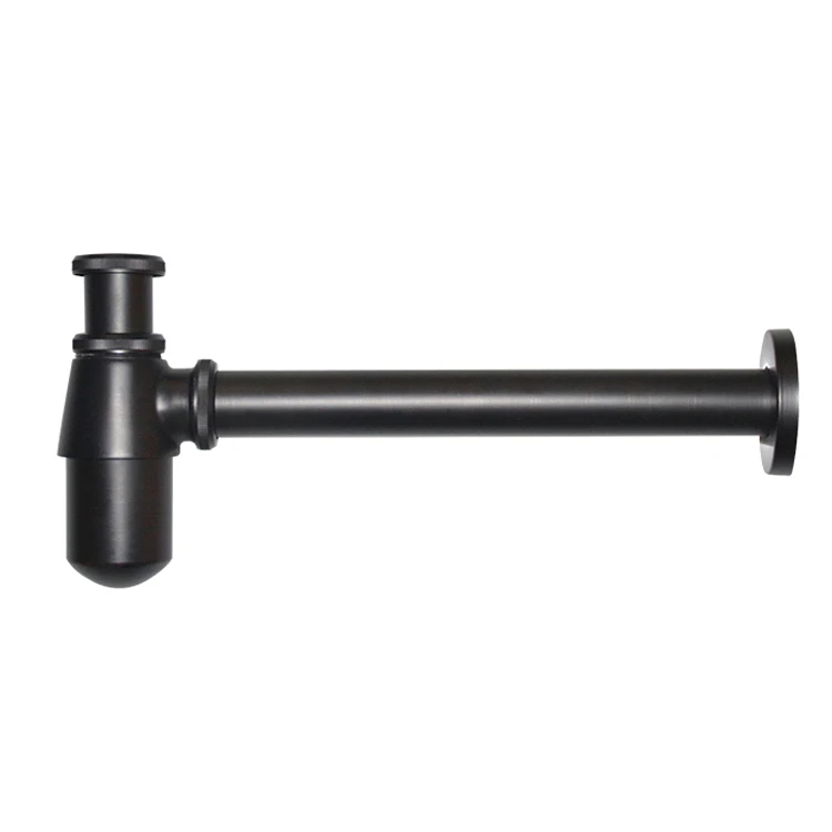 Brush Black Brass Sink Drain Basin Bottle Trap