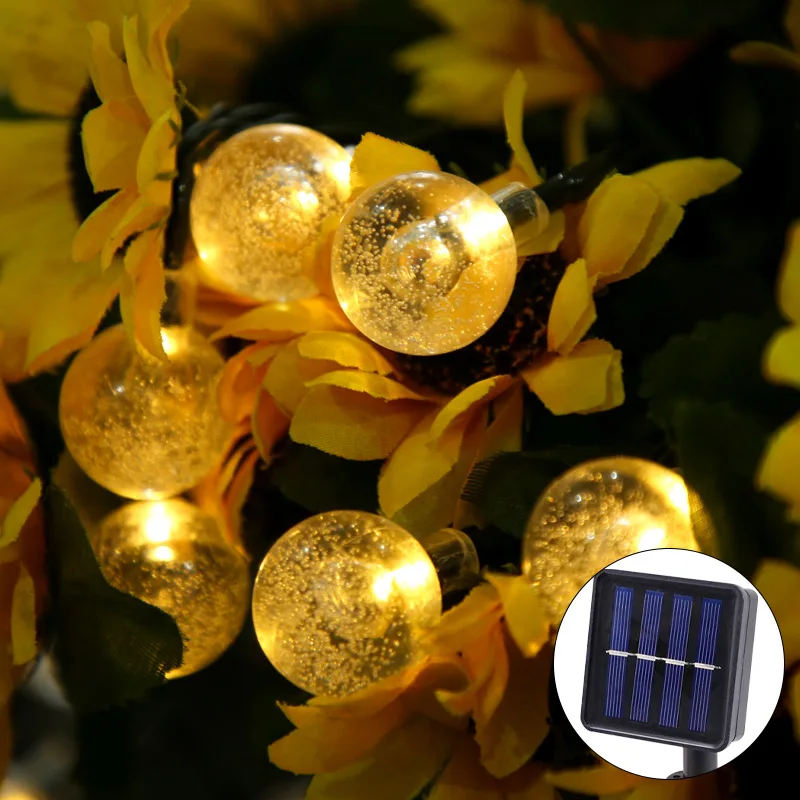 8GV 8  Lighting Modes 50 LED 7 Meters Outdoor Waterproof Holiday Light Solar Christmas Decoration LED String Light