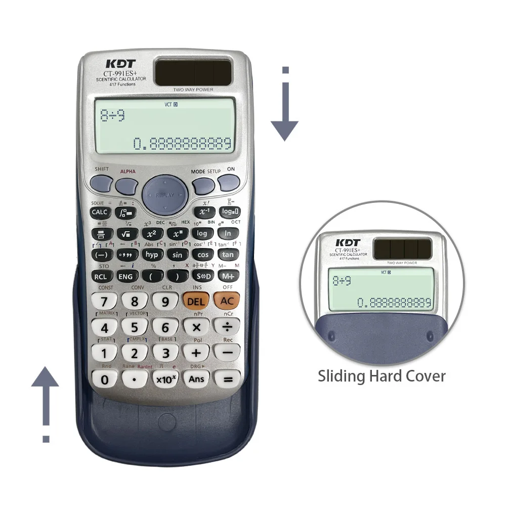 Scientific Calculators Fx 991es Plus with 417 Function Dual Power and 2 Line Display School Custom Office Supplies for School