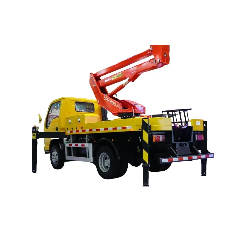 Qingling Isuzu ELF 120 horsepower 4X2 Aerial work truck (Sany brand) lifting height of 55m  holding 3 man  aerial platform truck