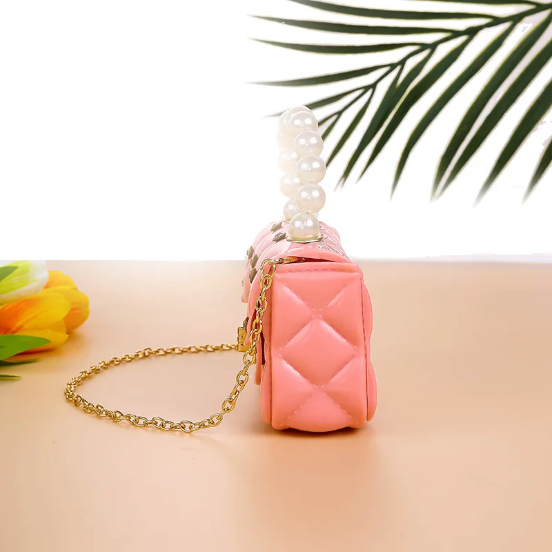 Cute Mini Small Pu Leather 2022 Best Selling Kids Girls Kids Bucket Square Chain Shoulder Crossbody Handbag Handbag Baby Wallet