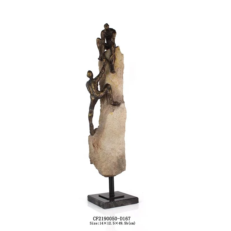 Resin stone imitated resin bronze abstract figure statue home decor