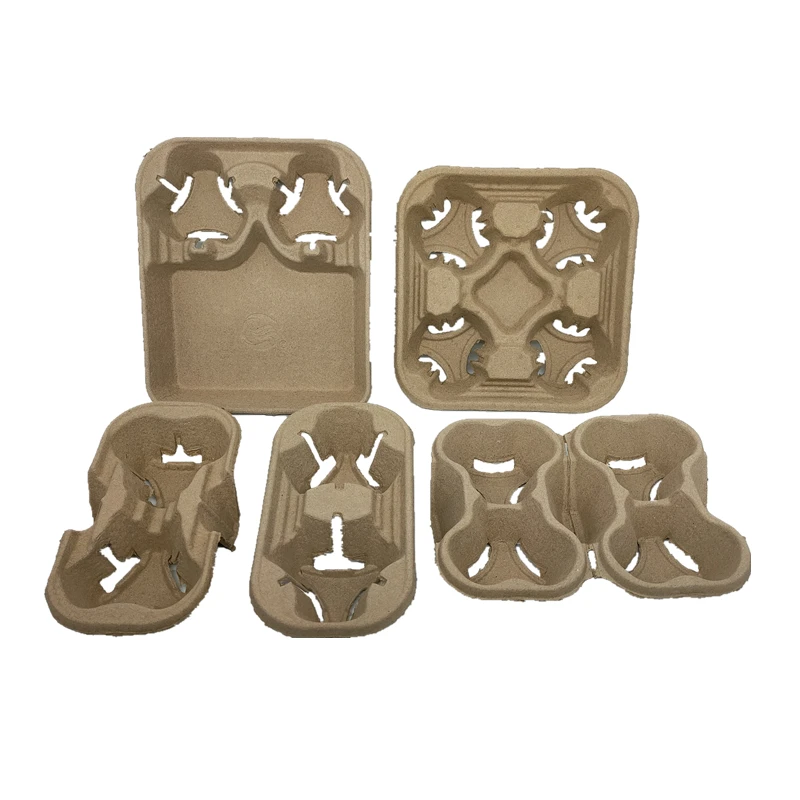 
 2/4 переработанная целлюлоза, разделяемый держатель для чашек для горячего чая и кофе  