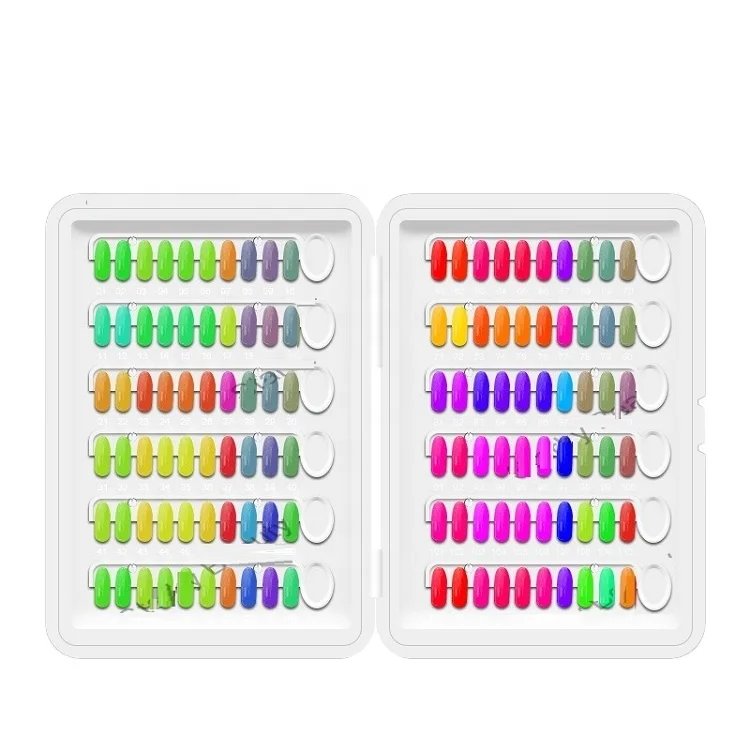 2024 New Design 120 Colors Nail Acrylic Color Book Box
