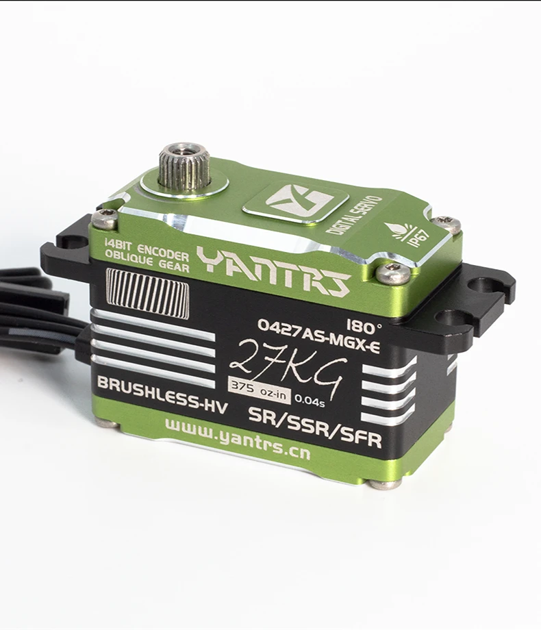 YANTRS короткий корпус бесщеточный водонепроницаемый сервопривод 27 кг 8,4 в цифровой магнитный датчик Радиоуправляемый рулевой механизм для вертолетов с неподвижным крылом