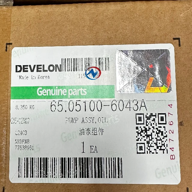 Масляный насос в сборе 65 05100-6043A для Doosan P158LE P180LE P222LE