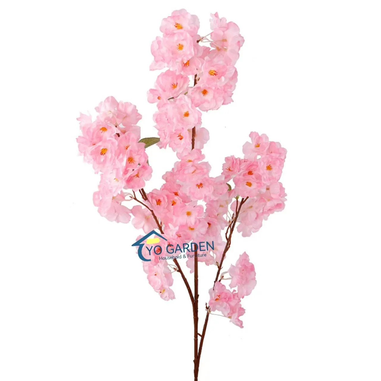 New Arrival Silk 3 Branches Artificial Cherry Blossom Sakura Flower For Wedding Home Indoor Decoration