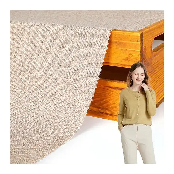 Wholesale 75% Rayon 23% Polyester 2% Stretch Hacci Single Jersey Sweater Knit Fabric