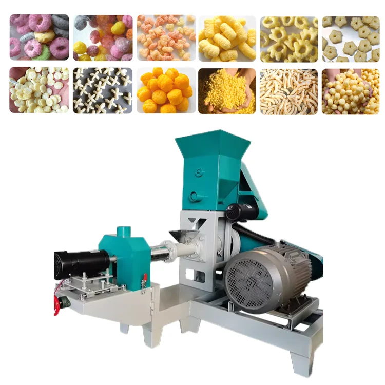 Food Factory Corn Puff Snack Food Machines Corn Extruder Grain Product Making Machines