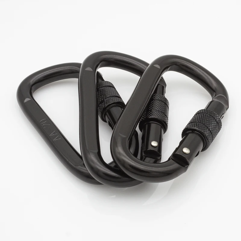 23KN Small Hammock Carabiner Screw Locking Forged Carabiner steel for Outdoor