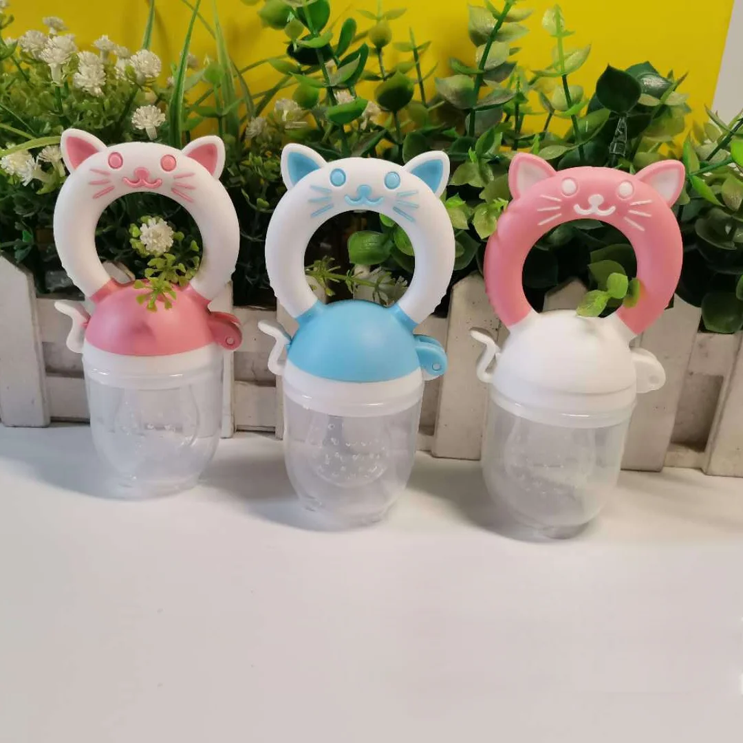 Newborn Pacifiers  Silicone Cat Baby Pacifiers Infant Fruit Food Feeder Pacifier