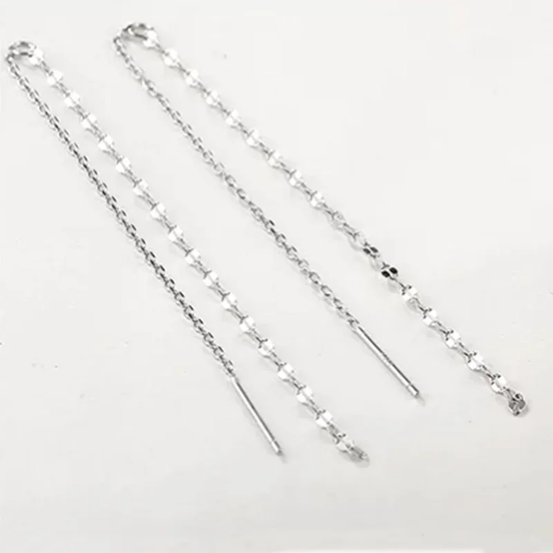 Moyu Hypoallergenic Waterproof Tassel Earrings 925 Sterling Silver Long Threader Earrings for Ladies