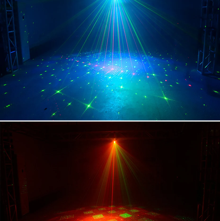 Sound Activated LED Background Laser Party Lights Xmas DJ Disco Party Lights with Remote