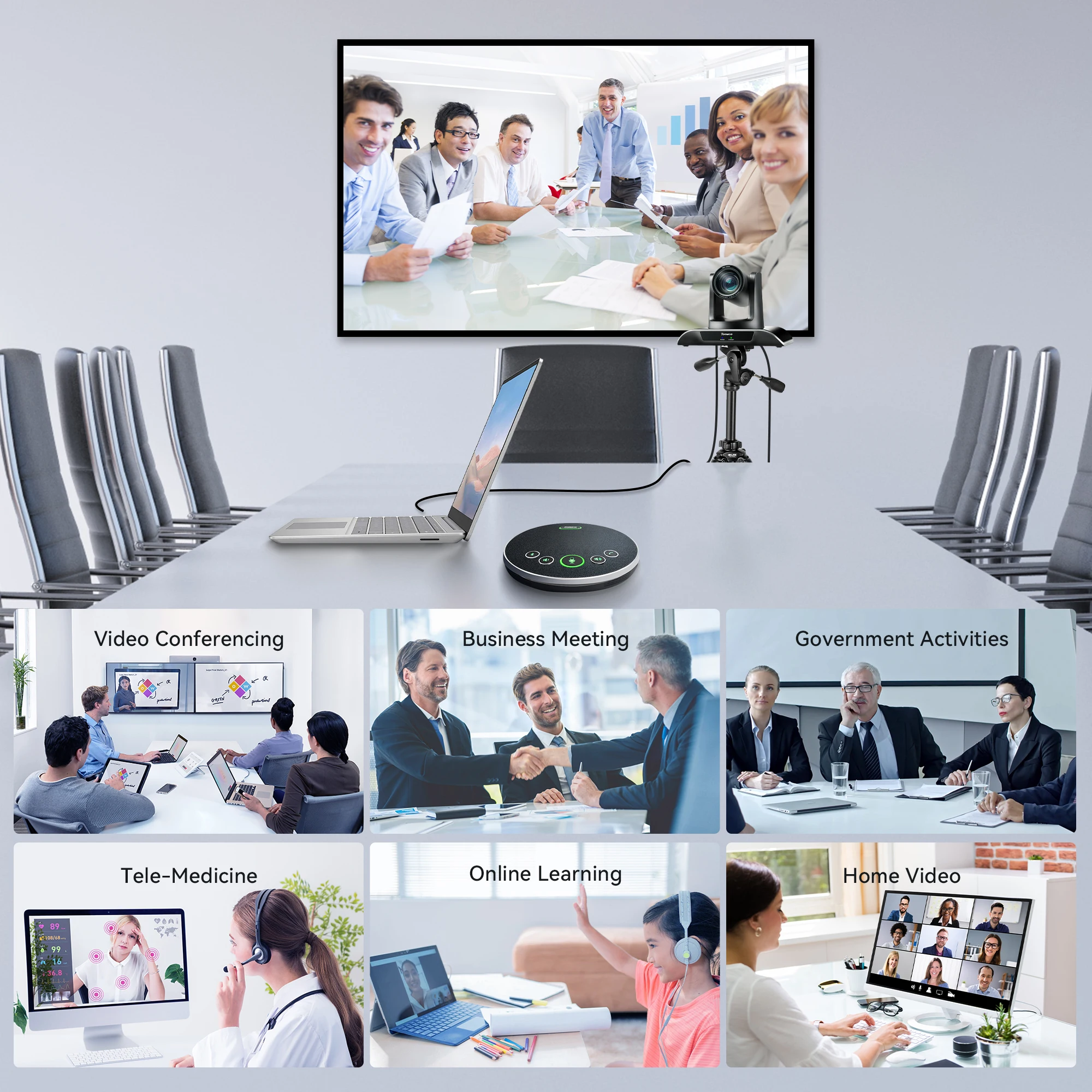 Tongveo комплект видеоконференций 1080P USB3.0 + HDM1 12X оптический зум PTZ Конференц-камера с беспроводным BT громкой связи