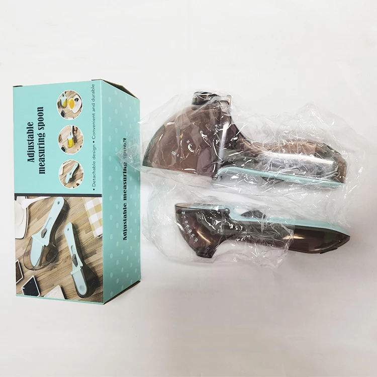 Kitchen Baking Tools Multifunctional 2PCS Plastic Adjustable Measuring Cup Spoon Set for Solid Powder Liquid