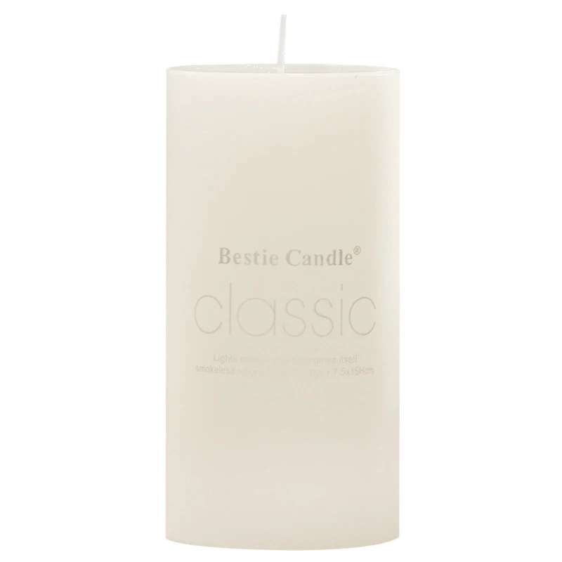 Best Price Multiple Sizes Big Candles Odorless White Pillar Candle For Home Office Wedding Religious Use