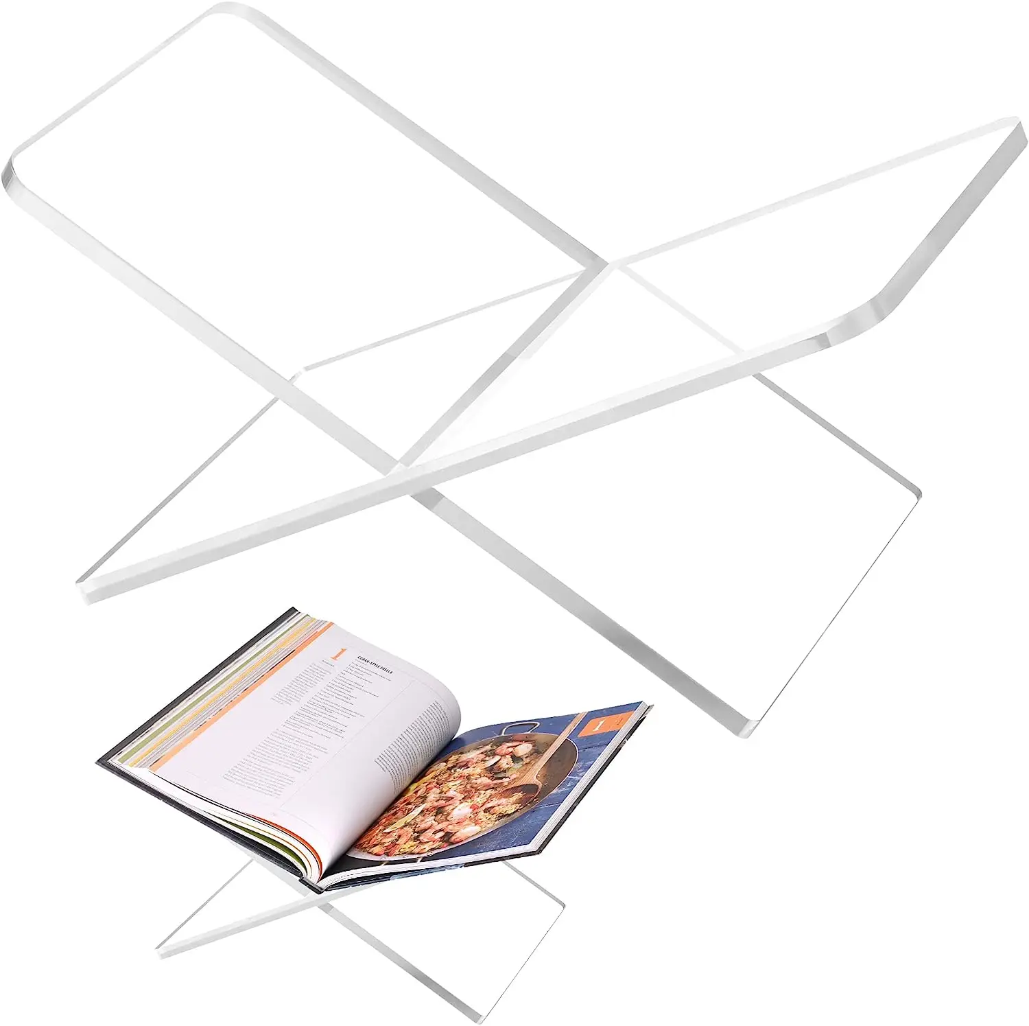 Wholesale Clear Acrylic Single-Tier Book Display Holder Standing Type Office Organizer with Easy Installation