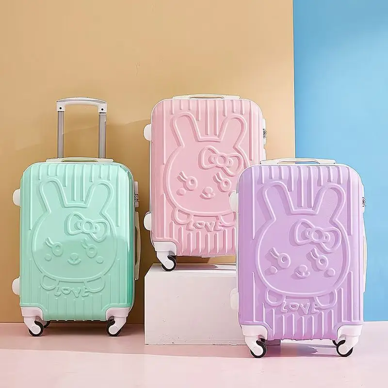 ABS+PC Spinner Luggage Double Wheels Trolley Suitcases with Pocket Compartment Weekend Bag Carry On Luggage Suitcase Set