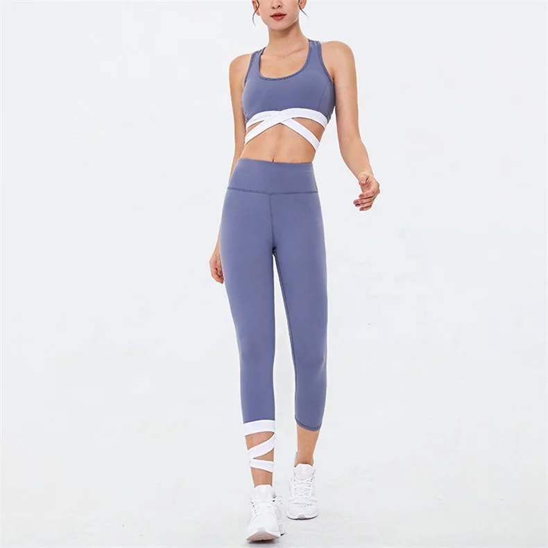 New Arrival Low MOQ Sports Bra Yoga Leggings Gym Wear Custom Tracksuits for Women Workout Sets Fitness Wear Factory