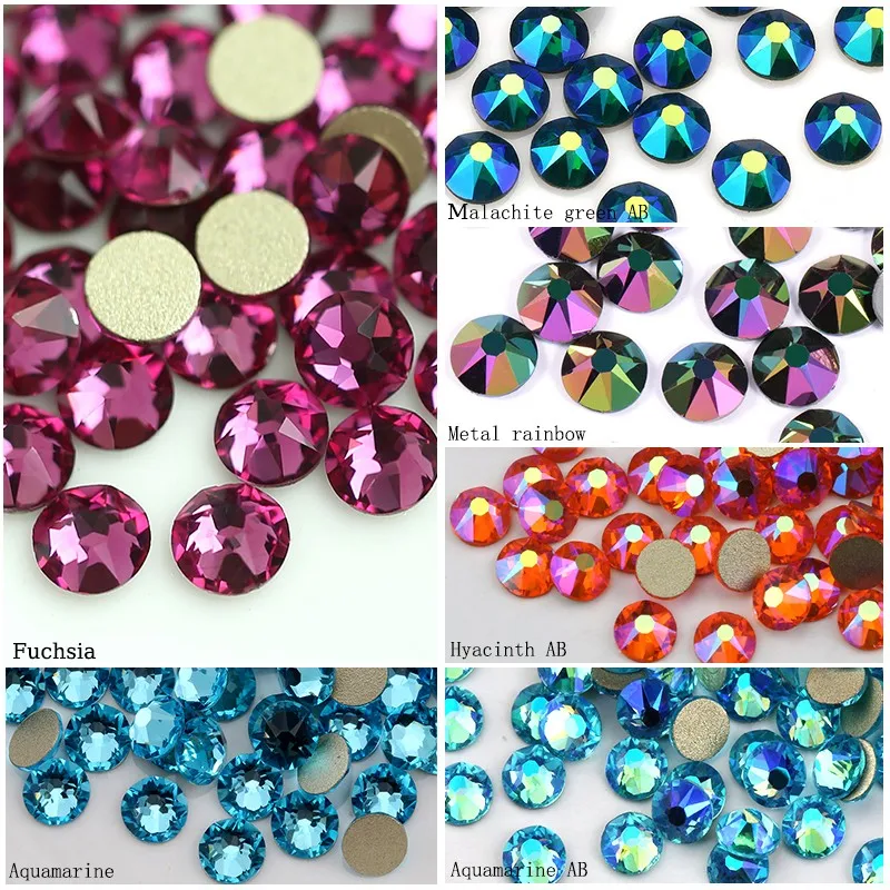 Shiny Hivis Glass Rhinestones Non Hotfix Blingbling 2088 Rhinestones for Beauty Party Supplies Decorations