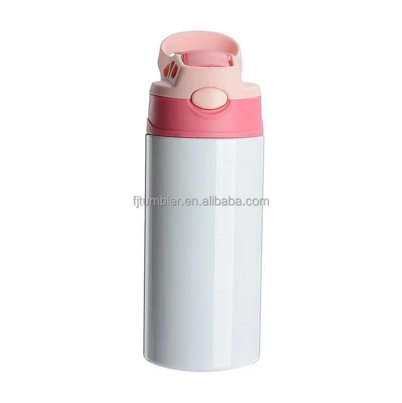 Factory wholesale 12 oz 12oz Stainless Steel Sublimation Blank Straight kids sublimation sippy cup tumbler water bottle