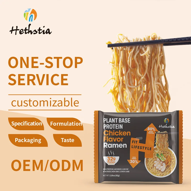Chicken Flavor Delicious Keto Friendly Low Carb Ramen Instant Meals Healthy High Protein Noodles