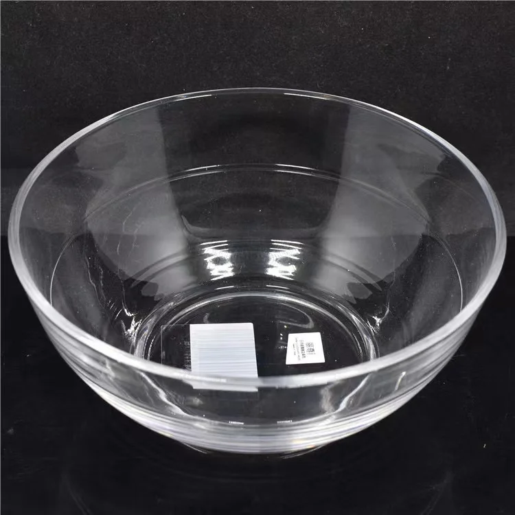 Wholesale Round Clear Food Containers Glass Food Storage Salad Mixing Bowl