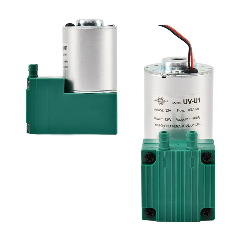 UV-U1 12V 12W 10L/min -65kpa Industrial Mini Electric Oil Free 12V Air Pump  Micro Vacuum Pump