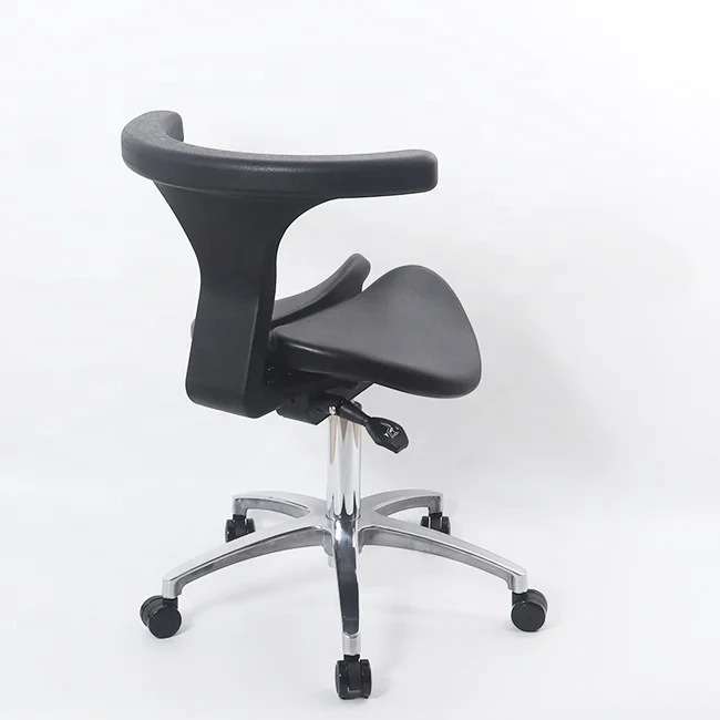 Factory direct Saddle Chair Customized Gas Lift adjustable ESD stock with backrest chair parts