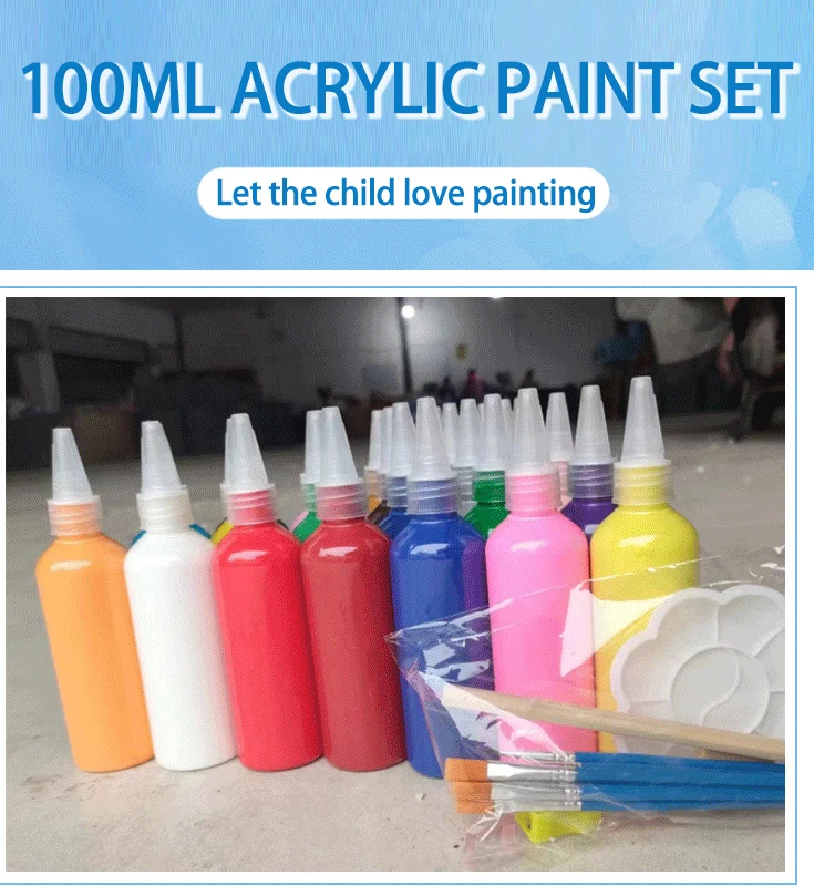 Diy Acrylic Pouring Paint Set Custom Art Supplies High Flow Paint For Canvas Glass Paper Wood Tile Stones