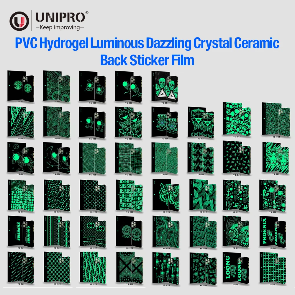 Pet Hydrogel Luminous Dazzling Crystal Ceramic Back Sticker Protector Film Raw Material For Cutting Machine