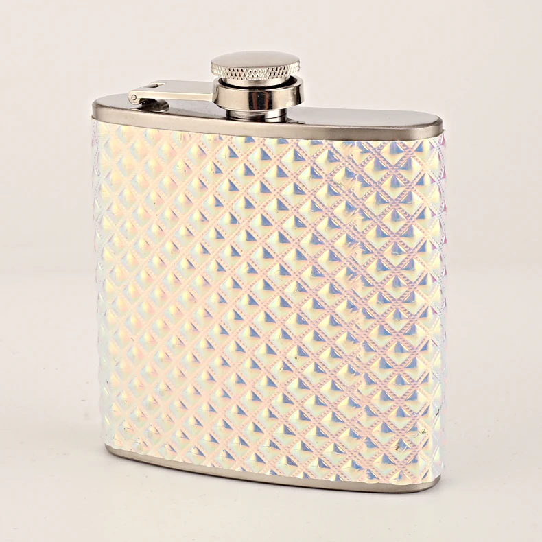 
luxury glitter hot sale personalized bridesmaid gift handmade rhinestone lid standard size Stainless Steel Hip Flask 