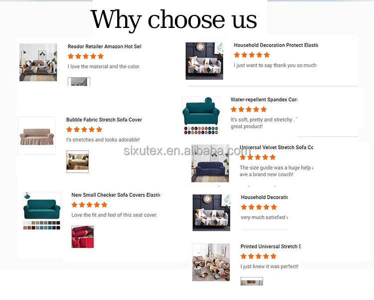 Sixu wholesale housse de canape couch covers 3 seater Waterproof elastic strech home-textile-sofa-cover