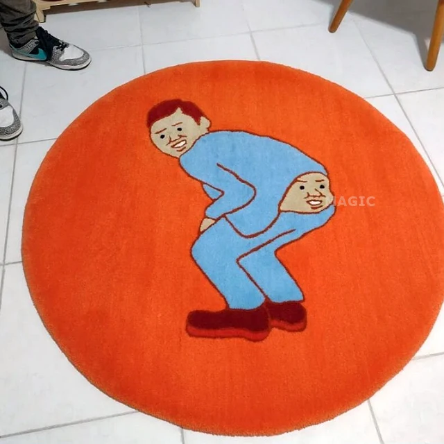 Modern Area Rug Hand Tufted Carpet Mat Floor Custom Logo Anime Made Anime Rugs for Living room
