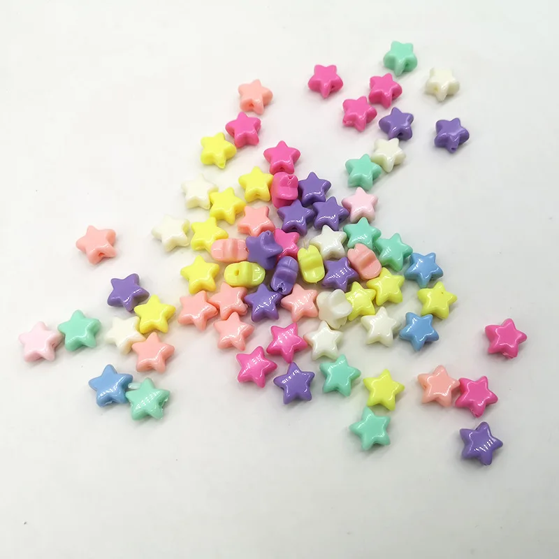 10 MM ACRYLIC HEART BEADS STAR beads macaron disperse candy color DIY material string beads accessories