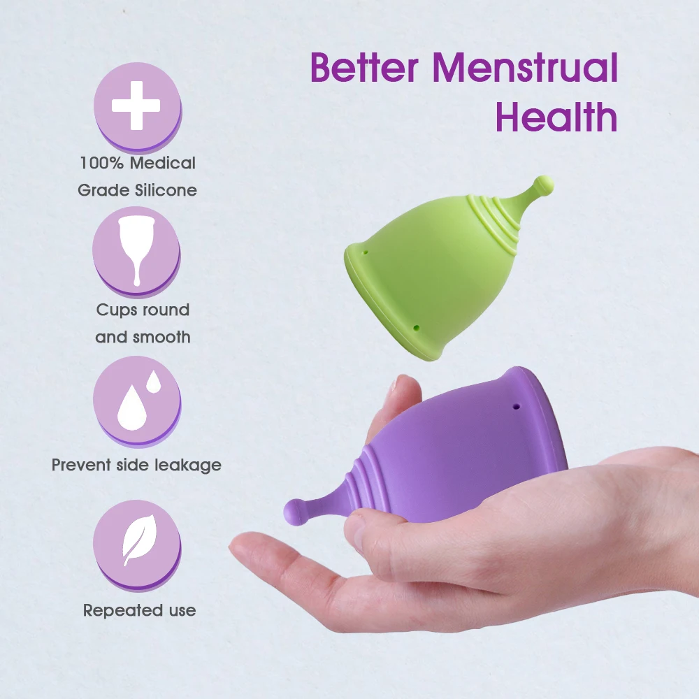 Hot Sale Medical Grade Copas Menstrual Period Cup Kit Silicone Reusable Menstrual Cup