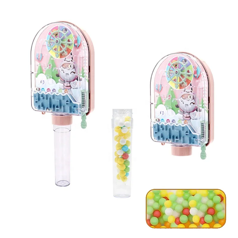 Children Promotional Maze Cube Labyrinth Pachinko Game Toy With Sweet Candy For Sales