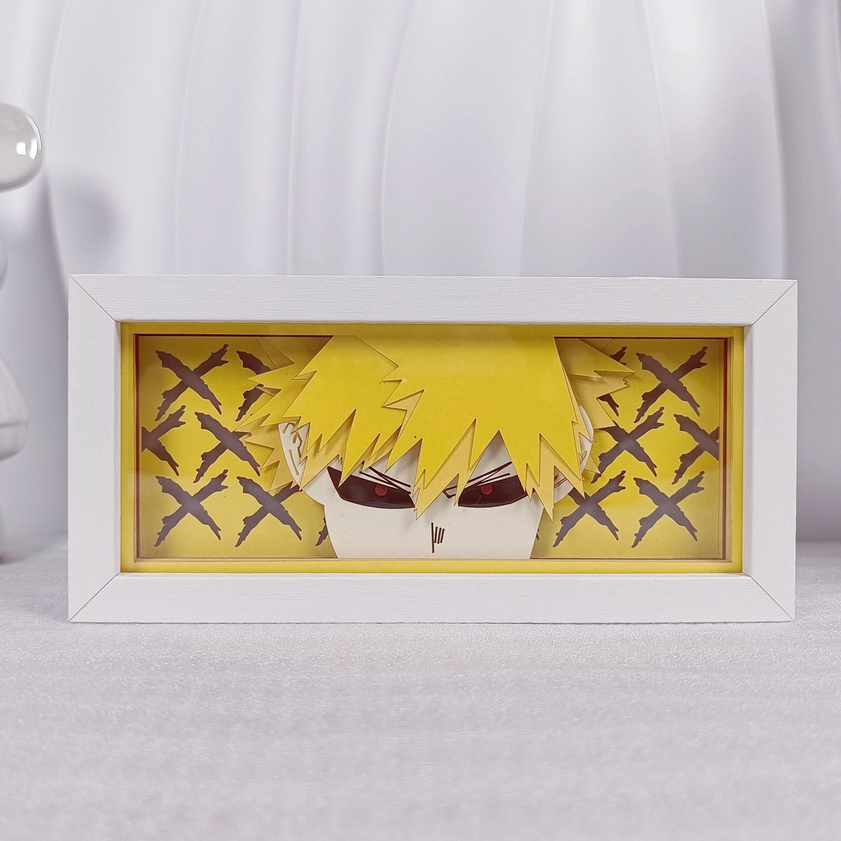 Anime 3D Shadow Lamp Manga Night Light Laser Carving Paper Lamp Light Box Table Lamp Room Decoration Perfect for Party and Gift