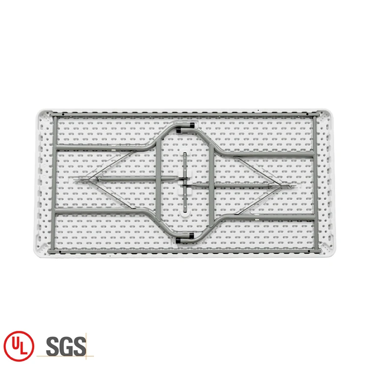 White plastic outdoor fold foldable folding portable catering picnic Rectangle Folding Table 5FT 4 person