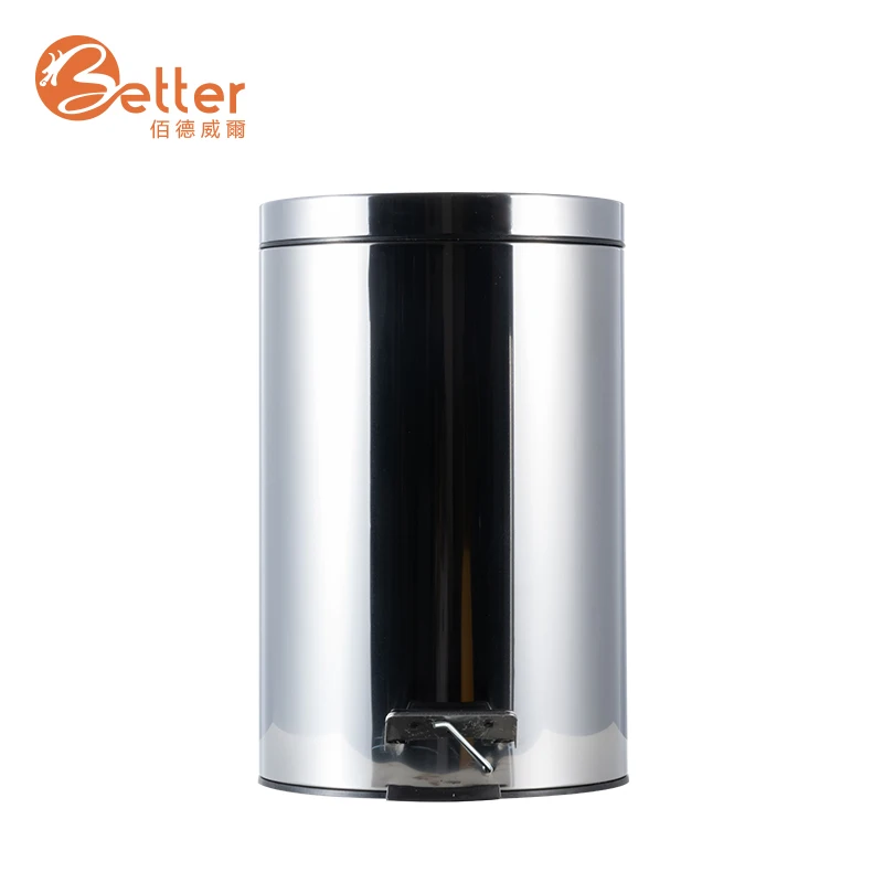 Fingerprint Rust Resistance Stainless Steel Dustbin Bin With Removable Inner Bucket And Odor Filter