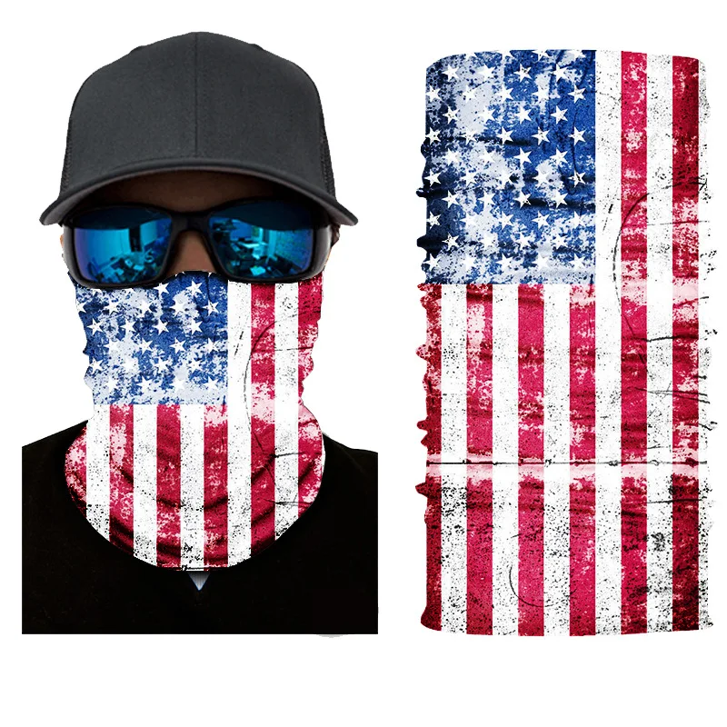 Hot Selling Style Country Usa Flag Bandana Cycling Neck Gaiter Warmer Cheaper Seamless Tube Bandana