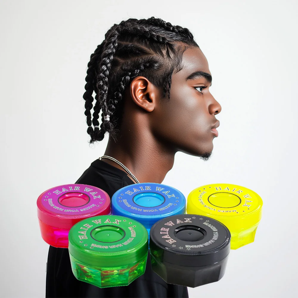 OEM Plastic Box Hair Wax Gel Hair Styling Products  Customized Color Hair Wax Pomade with Strong Hold
