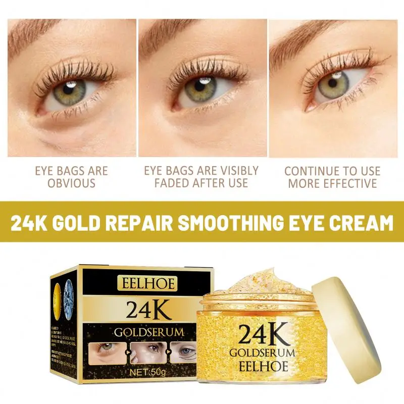 2024 Popular EELHOE Aging Delaying 24K Gold Deeply Repairing Smoothing Tendering Eye Cream