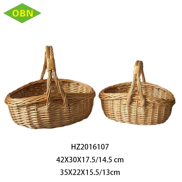 Wholesale New Year wicker baskets willow celebration storage rattan candy handmade fruit and vegetable basket