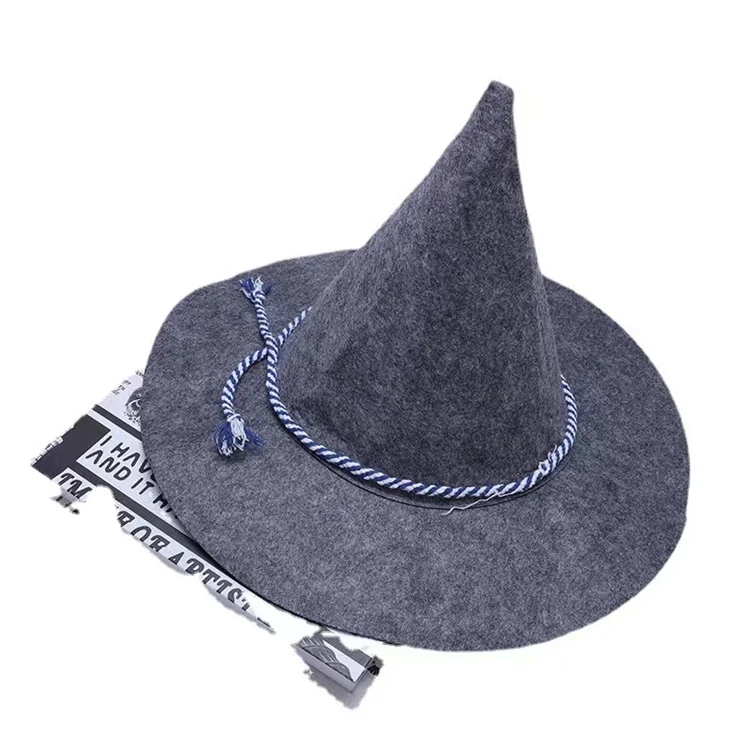 whole sale factory price wine Ornament Hat Witch Hat felt hat for party