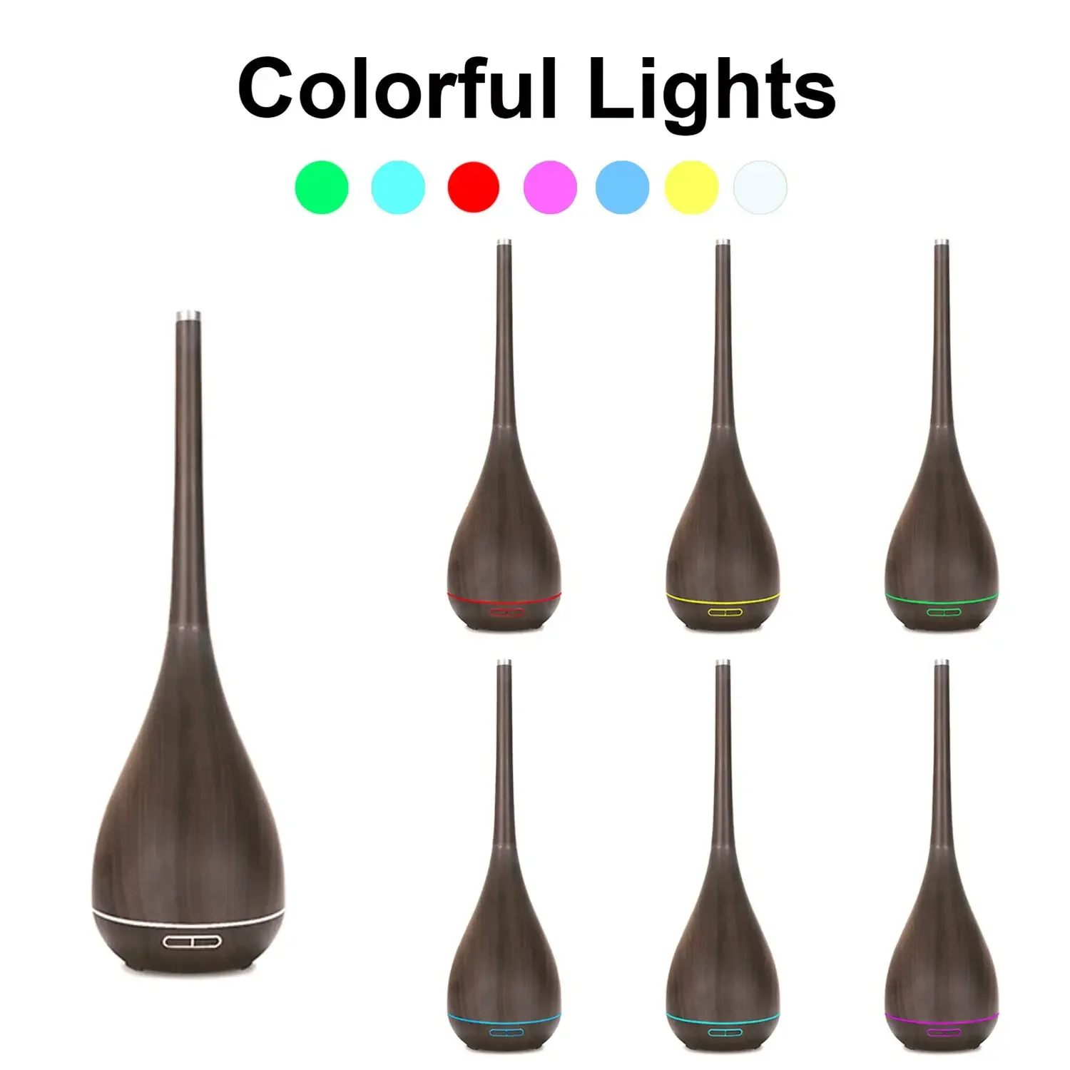 Customizable 400ML Aroma Diffuser  Air Humidifier Household Commercial use Essential Oil Desktop LED Light