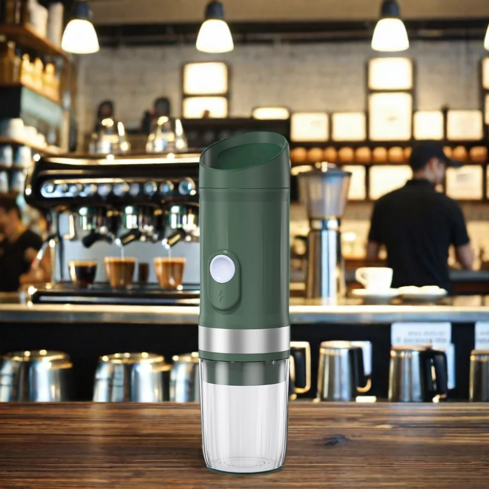Portable Electric Coffee Maker with 20bar Pressure Dual Mode for DG NES Capsules and Powder Long Battery Life for Car Use